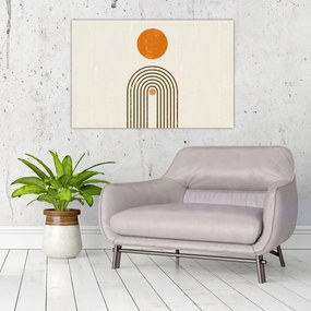 Obraz - Hnedé oblúky (90x60 cm)