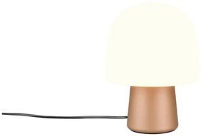 Stolová lampa v bielo-bronzovej farbe so skleneným tienidlom (výška 27 cm) Steen – Trio