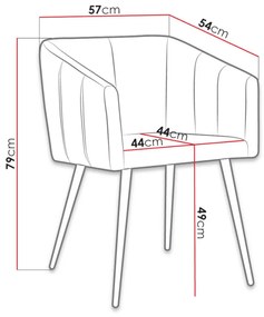 Jedálenská stolička MUZ 226, 57x79x54, zelená