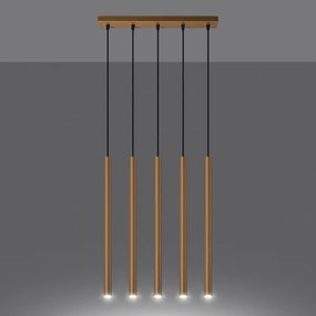 Sollux SL.1173 - Luster na lanku PASTELO 5xG9/8W/230V zlatá