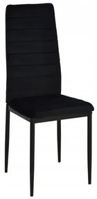 Jedálenská stolička velvet black čierna | jaks