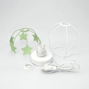 Detská stolná lampa STARS 1xE27/15W/230V zelená/biela