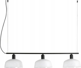 Faro Tatawin M lineárne závesné svietidlo, biela, 3xE27, sklo/oceľ, dĺžka 2 m
