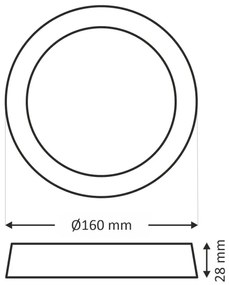 LED Stropné svietidlo LED/12W/230V 4200K pr. 16 cm biela