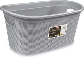 STEFANPLAST Košík na bielizeň 35 l, 58 × 38 × 28 cm, sivý