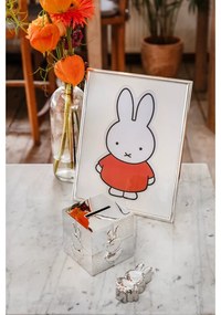Kovový stojací/na stenu rámček v striebornej farbe 15x20 cm Miffy – Zilverstad