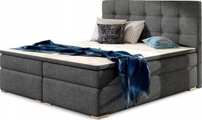 Manželská posteľ Boxspring 180 cm Irma 01 (tmavosivá)