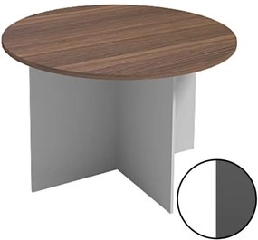 Rokovací stôl s guľatou doskou PRIMO FLEXI, priemer 1200 mm, biela / grafitová
