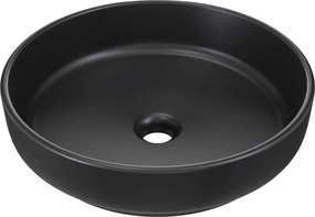 Comad Keramické umývadlo na dosku RIVER 1 BLACK MATT UN 40, čierna mat