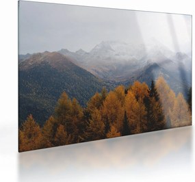 Sklenený obraz - Výhľad na hrebene hôr (70x50 cm)