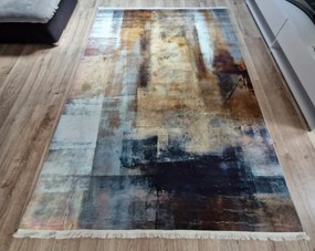 HU Sivo hnedo modrý moderný koberec VELVET WL087 Rozmer: 60x100 cm