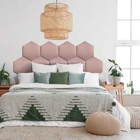 Zástena za posteľ - Šesťuholník - 30x26cm Farba: Ružová, Rozmer: 30x26