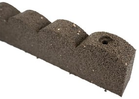 Záhradná obruba Scalloped hnedá 120 cm, gumová (vrátane klincov) MHEU5000001