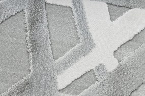 Dywany Łuszczów HRUBÝ KOBEREC DO OBÝVAČKY 80x300 GEOMETRICKÝ #AT4484