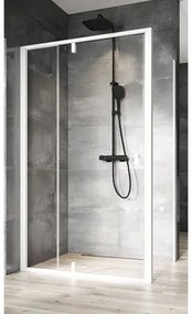 Sprchová zástena pre sprchové dvere RAVAK Nexty 90 cm farba rámu biela dekor skla číre sklo