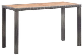 Záhradný stôl, antracitovo hnedý 123x60x74 cm, akáciový masív 46451