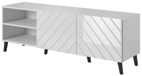 Televízny stolík Cama ABETO 150 biely mat/biely lesk