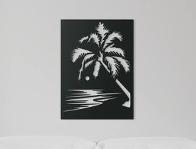 drevko Drevený obraz Večerný príliv Rozmer obrazu: 44,5 x 32,5 cm, Farba dekorácie: Čierna