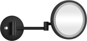 Bemeta Design DARK: Kozmetické zrkadlo, ø 200 mm, s LED osvetlením - 112101140
