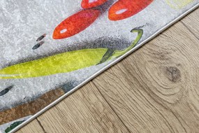 Protišmykový koberec / behúň ANDRE 33580 strieborný / zelený