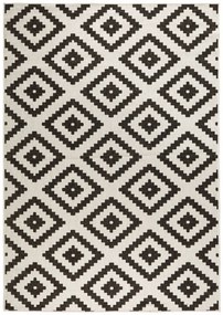 NORTHRUGS - Hanse Home koberce Kusový koberec Twin-Wendeteppiche 103129 schwarz creme – na von aj na doma - 200x290 cm