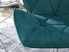 Kreslo Velma S (tyrkysová + chrómová). Akcia -20%. Vlastná spoľahlivá doprava až k Vám domov. 1110462