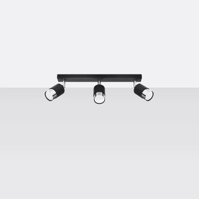 Bodové svietidlo Nero, 3x čierne kovové tienidlo, (možnosť polohovania), ch