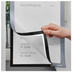 Samolepiaci rámček Magnetoplan Magnetofix A4 - 2 ks, sivá