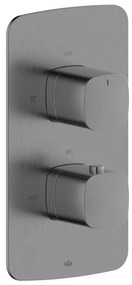 KFA Armatura 5759-001-61 - Termostatická sprchová batéria pre podomietkovú inštaláciu MALAGA, matná sivá