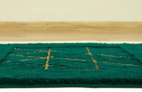 Kúpelňový koberček Jarpol Agadir Lurex 13 zelený / zlatý