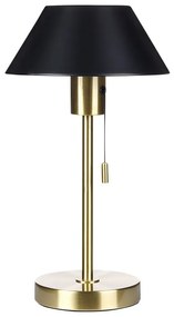 Kovová stolná lampa čierna/zlatá CAPARO Beliani