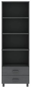 vidaXL Komoda tmavosivá 60x35x180 cm masívne borovicové drevo-