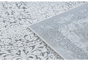 Moderný koberec NOBLE 9479 65 ornament vintage - Štrukturálny, dve vrstvy rúna, krémová sivá Veľkosť: 80x150 cm
