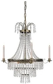 Markslöjd 105157 - Krištáľový luster na reťazi MARIELUND 3xE14/40W/230V mosadz