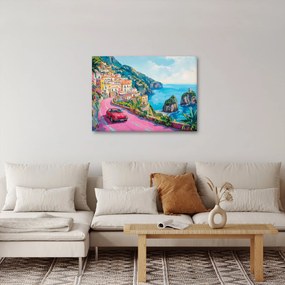 Obraz - Ružová cesta na pobreží (70x50 cm)