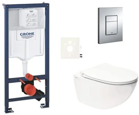 Závesný wc set do ľahkých stien / predstenová montáž SAT Infinitio SIKOGRSIN11E