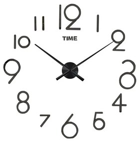 3D Nalepovacie hodiny DIY Clock Evevo 8280bXL, čierne, 90-130cm