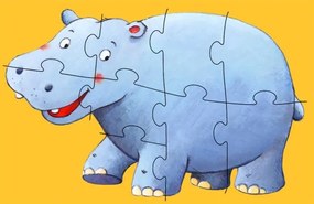 Súprava 6 puzzle pre najmenších Opičiak a jeho kamaráti