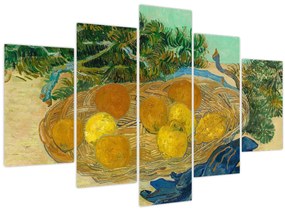 Obraz - Vincent van Gogh, Still Life of  Oranges and Lemons with  Blue Gloves, reprodukcia (150x105 cm)