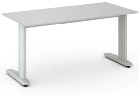 Kancelársky písací stôl PRIMO FLEXIBLE 1600 x 800 mm, sivá