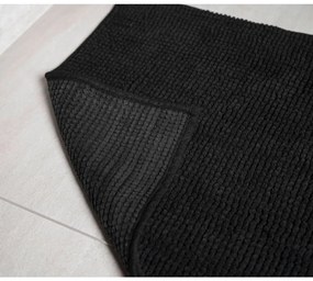 BISK Erga Basic, kúpeľňová predložka 80x50 cm, model 6 Chenille Rolled, čierna, ERG-08686