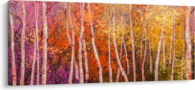 Obraz farebného lesa (120x50 cm)