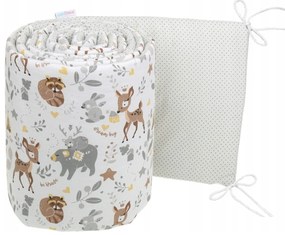 BabiM Mantinel do postieľky Baby 2Side 180x30 Farba: srnka-zajačik-veverička