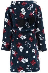 Detský / dievčenský coral fleece župan s kapucňou Minnie Mouse - Disney, EU 128 Tmavo modrá
