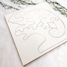 SENTOP | Drevená montessori vkladačka pre deti - CHAMELEÓN | SENTOP H014