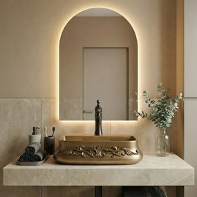 Rea Castel, umývadlo na dosku 530×380×140 mm, antický bronz, REA-U3508