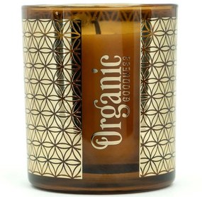 Organická vykurovacia sviečka Frankincense & Myrrh 200 g v skle so zlatou fóliou