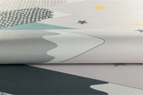 Detský koberec KIDS-336 Crystal Print sivý obdĺžnikový | polyester Rozmer: 180x250 cm