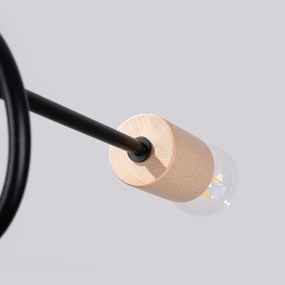 Stropné svietidlo Ember 5, drevené telo svietidla, b