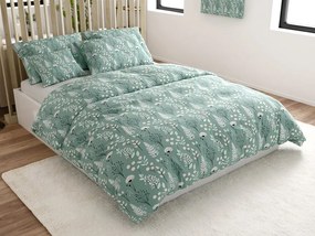 Krepové obliečky WILD FLOWERS mentolové Rozmer obliečky: 70 x 90 cm | 140 x 200 cm